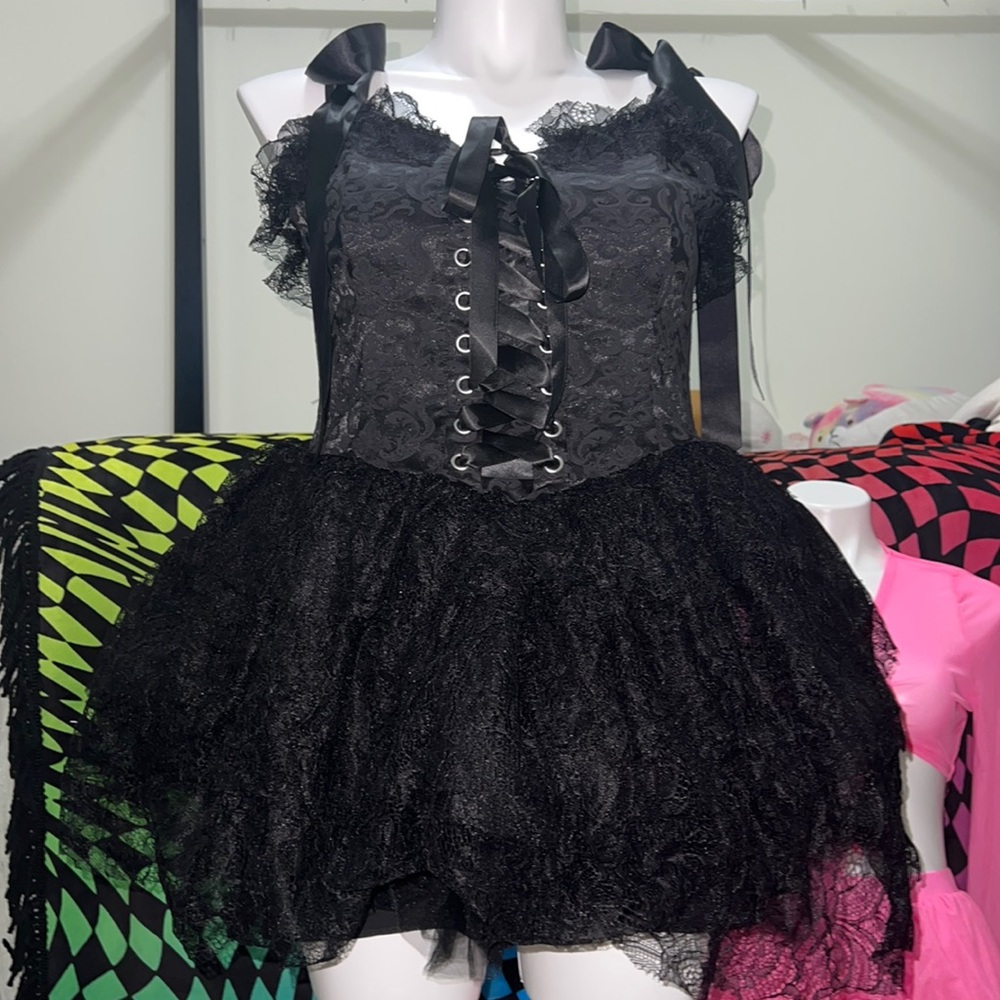 LOLITA GOTHIC BLACK DRESS